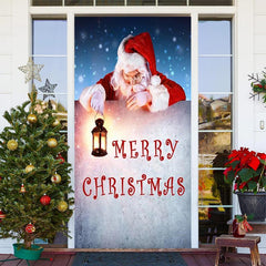 Lofaris Santa Claus Snowy Lamp Marry Christmas Door Cover