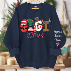 Lofaris Santa Scarf Mom And Kids Custom Christmas Sweatshirt