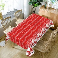 Lofaris Santas Music Score Christmas Pattern Tablecloth