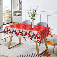 Lofaris Santas Music Score Christmas Pattern Tablecloth