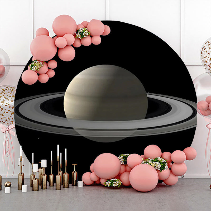 Lofaris Saturn Ring Surface Top View Round Birthday Backdrop