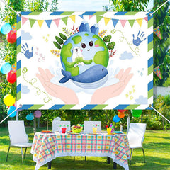 Lofaris Save Planet Hands for Animal Earth Day Backdrop