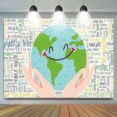 Lofaris Save the Nature Happy Earth Day Green Theme Backdrop