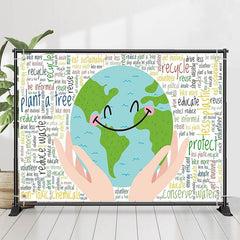 Lofaris Save the Nature Happy Earth Day Green Theme Backdrop