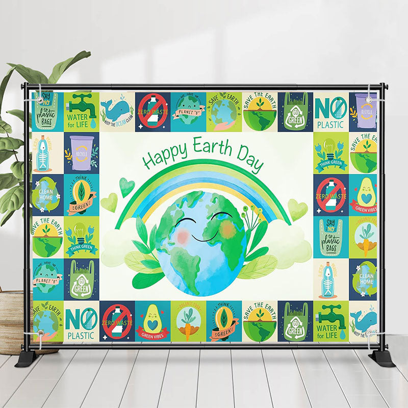 Lofaris Save the Planet Happy Earth Day April 22nd Backdrop