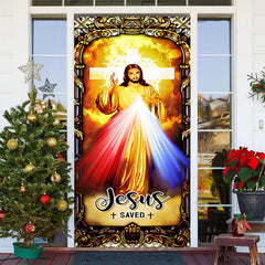 Lofaris Saved Holy Light Christmas Door Cover Decoration