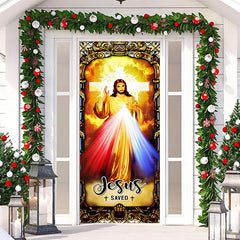 Lofaris Saved Holy Light Christmas Door Cover Decoration