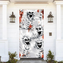 Lofaris Scary Bloody Screaming Skeleton Halloween Door Cover