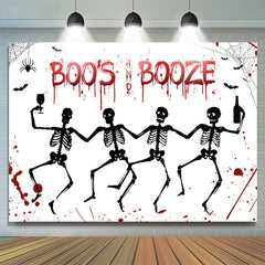 Lofaris Scary Boos And Booze Halloween Baby Shower Backdrop