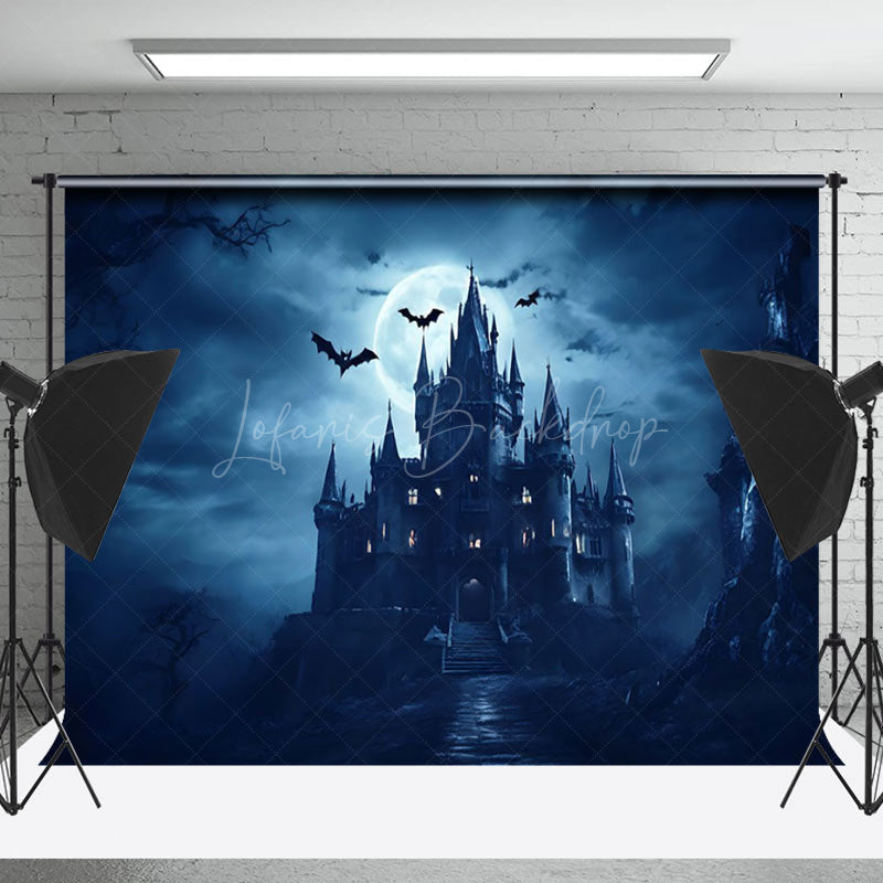 Lofaris Scary Castle Bat Moon Night Halloween Backdrop