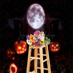 Lofaris Scary Dark Moon Night Halloween Cake Smash Backdrop