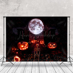 Lofaris Scary Dark Moon Night Halloween Cake Smash Backdrop