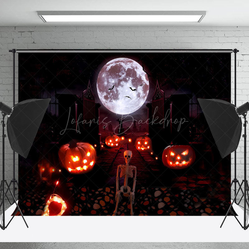 Lofaris Scary Dark Moon Night Halloween Cake Smash Backdrop