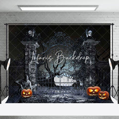 Lofaris Scary Gate Ghost Pumpkin Backdrop For Halloween Party