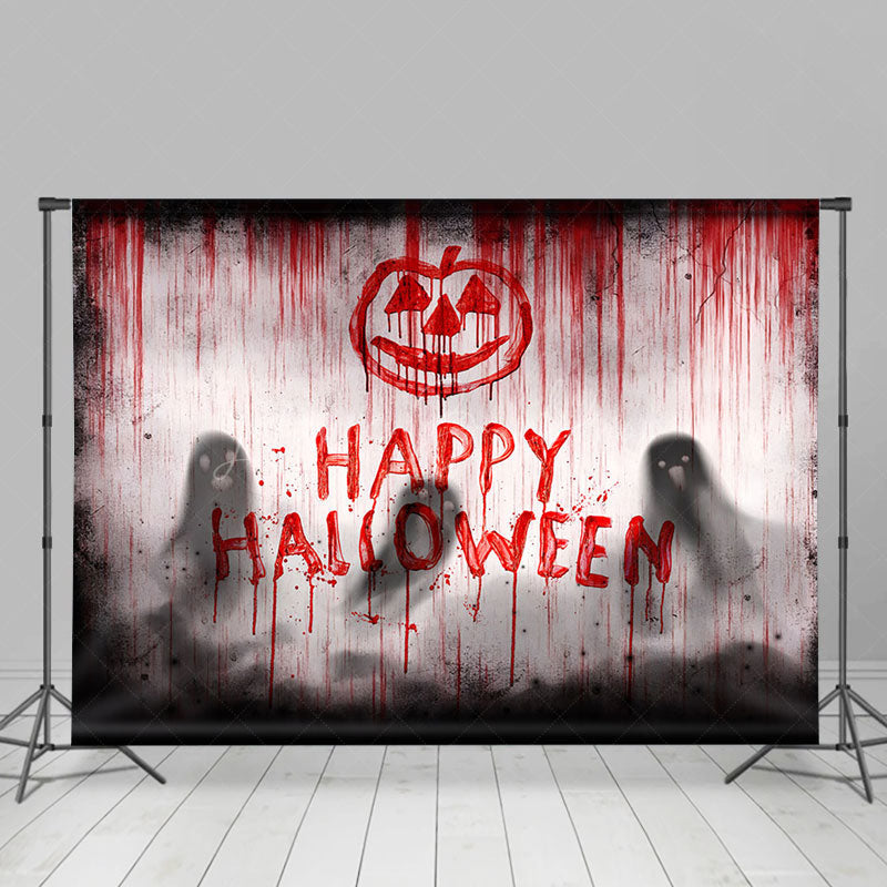 Lofaris Scary Ghosts Red Pumpkin Happy Halloween Backdrop