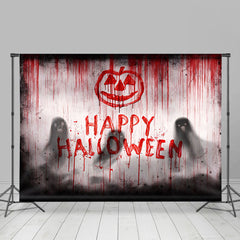 Lofaris Scary Ghosts Red Pumpkin Happy Halloween Backdrop