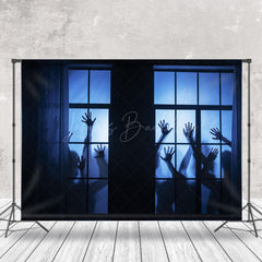 Lofaris Scary Handprint Window Halloween Photo Backdrop