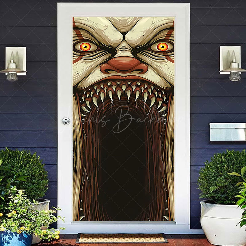 Lofaris Scary Monster Fangs Halloween Birthday Door Cover