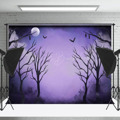 Lofaris Scary Moon Night Trunk Halloween Cake Smash Backdrop