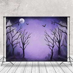 Lofaris Scary Moon Night Trunk Halloween Cake Smash Backdrop