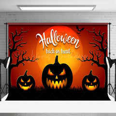 Lofaris Scary Pumpkin Forest Moon Night Trick Or Treat Backdrop