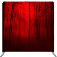 Lofaris Scary Red Fog Forest Fabric Backdrop For Party Decor