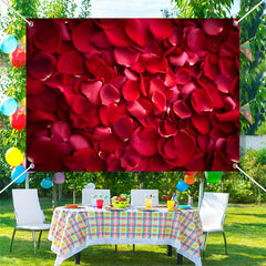 Lofaris Scatter Red Rose Petals Backdrop For Valentines Day