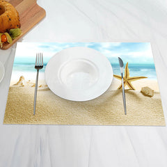 Lofaris Sea Shell Beach Starfish Summer Set Of 4 Placemats