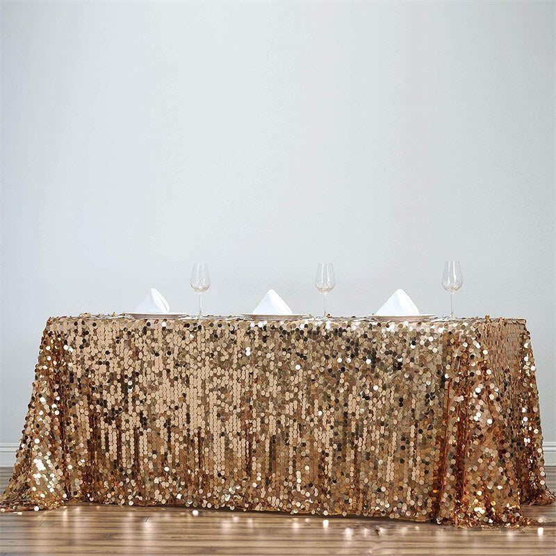 Lofaris Seamless Big Payette Sequin Rectangle Tablecloth