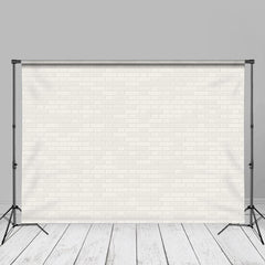 Lofaris Seamless Flemish Bond White Brick Portrait Backdrop