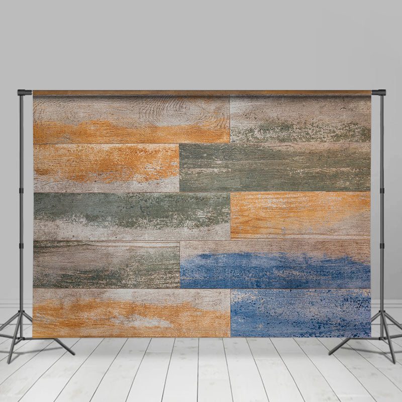 Lofaris Shabby Faded Plank Wall Floor Backdrop For Photography