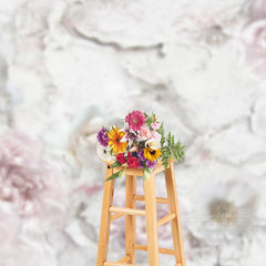 Lofaris Shabby Floral Printed Wood Fine Art Photo Backdrop