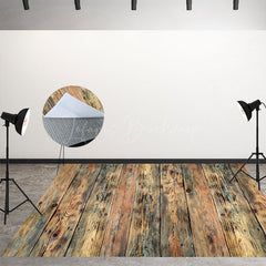 Lofaris Shabby Moldy Wood Vintage Photoshoot Floor Backdrop