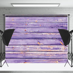 Lofaris Shabby Purple Wooden Wall Photography Cloth Backdrop