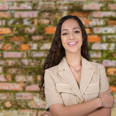 Lofaris Shabby Red Brick Moss Wall Backdrop For Photo Booth