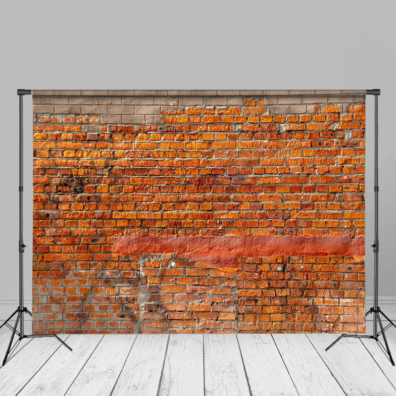 Lofaris Shabby Rural Red Brick Wall Photography Backdrop