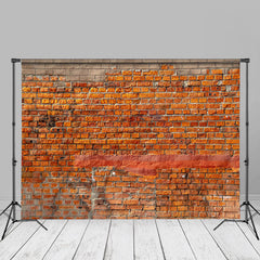 Lofaris Shabby Rural Red Brick Wall Photography Backdrop