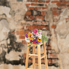 Lofaris Shabby Vintage Red Brick Wall Photography Backdrop