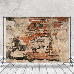 Lofaris Shabby Vintage Red Brick Wall Photography Backdrop