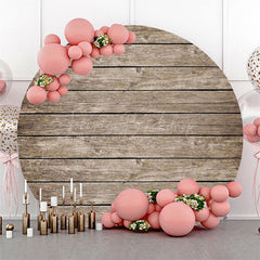 Lofaris Shabby Wooden Wall Vintage Simple Circle Backdrop