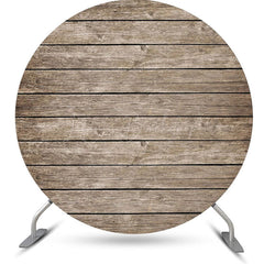 Lofaris Shabby Wooden Wall Vintage Simple Circle Backdrop