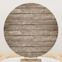 Lofaris Shabby Wooden Wall Vintage Simple Circle Backdrop