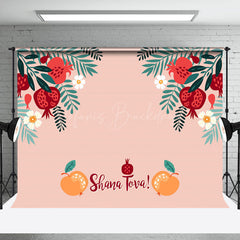 Lofaris Shana Tova Harvest Fruits Rosh Hashanah Backdrop