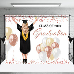 Lofaris She Did It Class Of 2024 Happy Graduation Backdrop