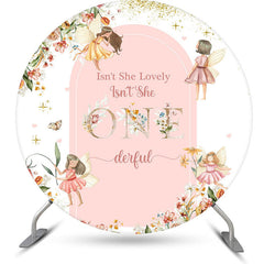 Lofaris She Lovely Onederful Elf Round 1st Birthday Backdrop