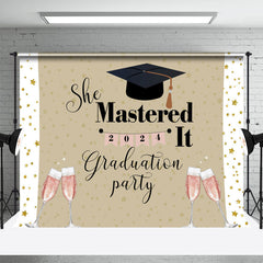 Lofaris She Mastered It Graduation Party 2024 Backdrop