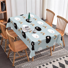 Lofaris Sheep And Rainbow Pattern Step Repeat Tablecloth