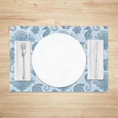 Lofaris Shells Starfish Seahorse Repeat Set Of 4 Placemats