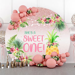 Lofaris Shes A Sweet One Pineapple Glitter Birthday Backdrop