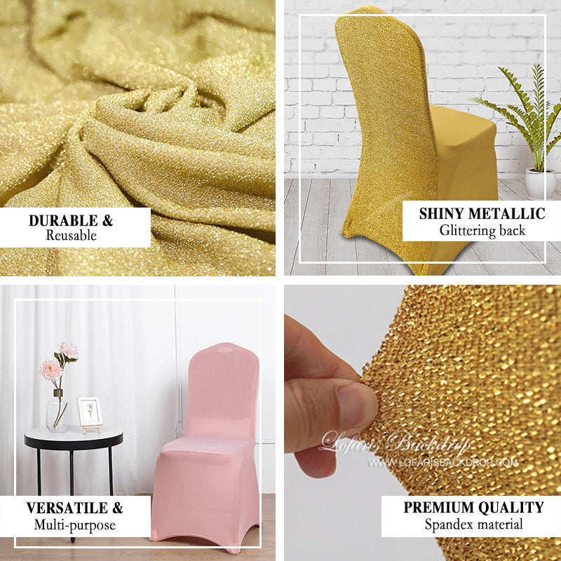 Gold Spandex Banquet Chair Cover